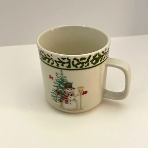 Snowman Stoneware Holiday Mug